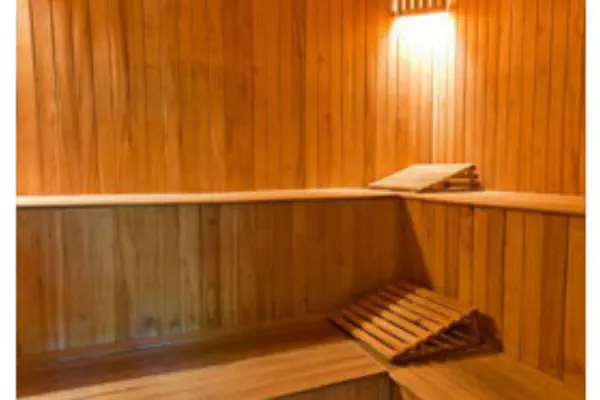 Sauna seco en madera, ideal para relajación en Cilene del Centro.